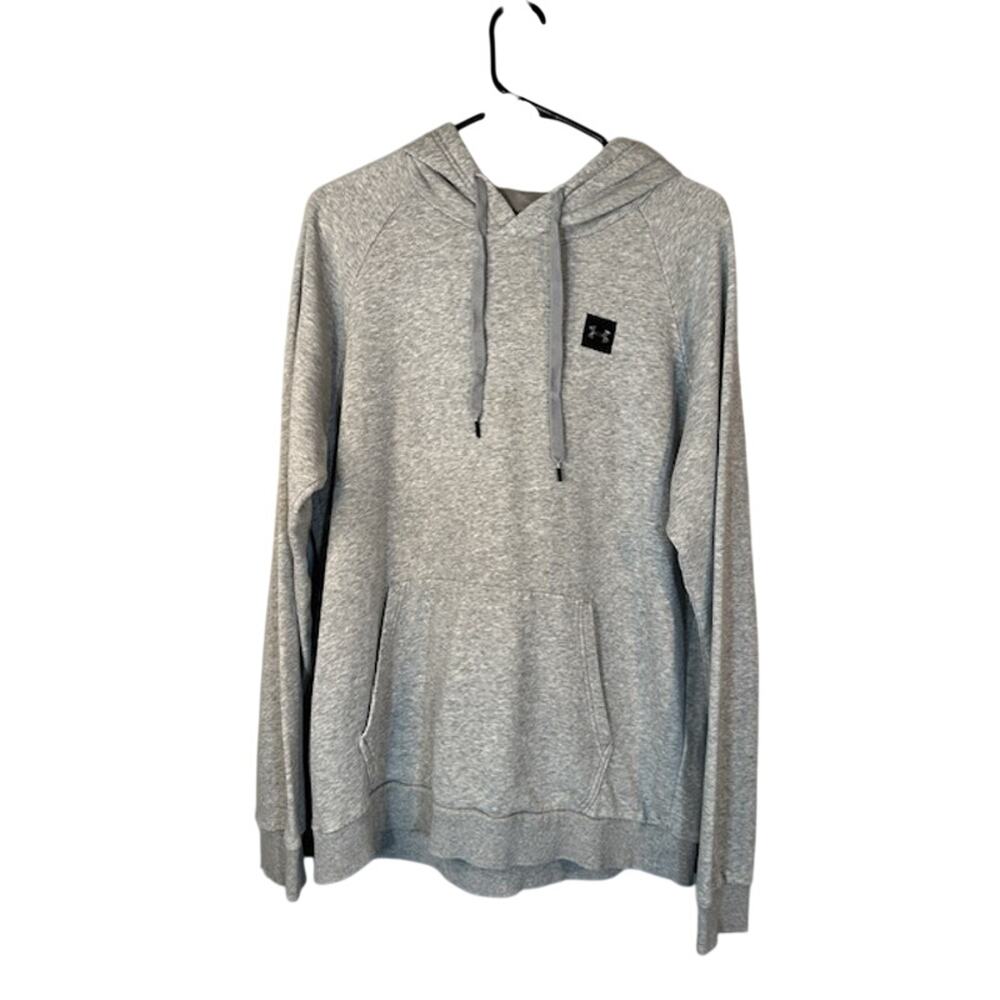Under Armour Gray Hooded Long Sleeve Pullover Casual Sweatshirt Men Sz XL